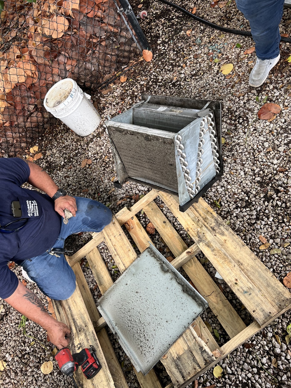 Cleaning AC Evaporator Coil